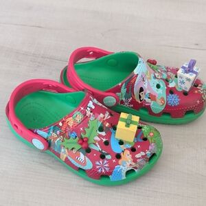 CROCS Kids' Red and Green Fun Sandals